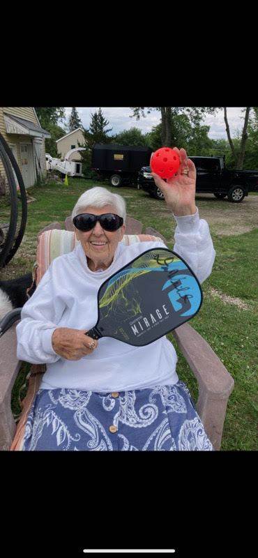 The Soderborg family matriarch at Da Farm, age 98