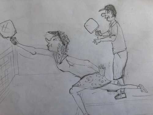 Patty and Paul - Center Court, illustration by Sweet Pea